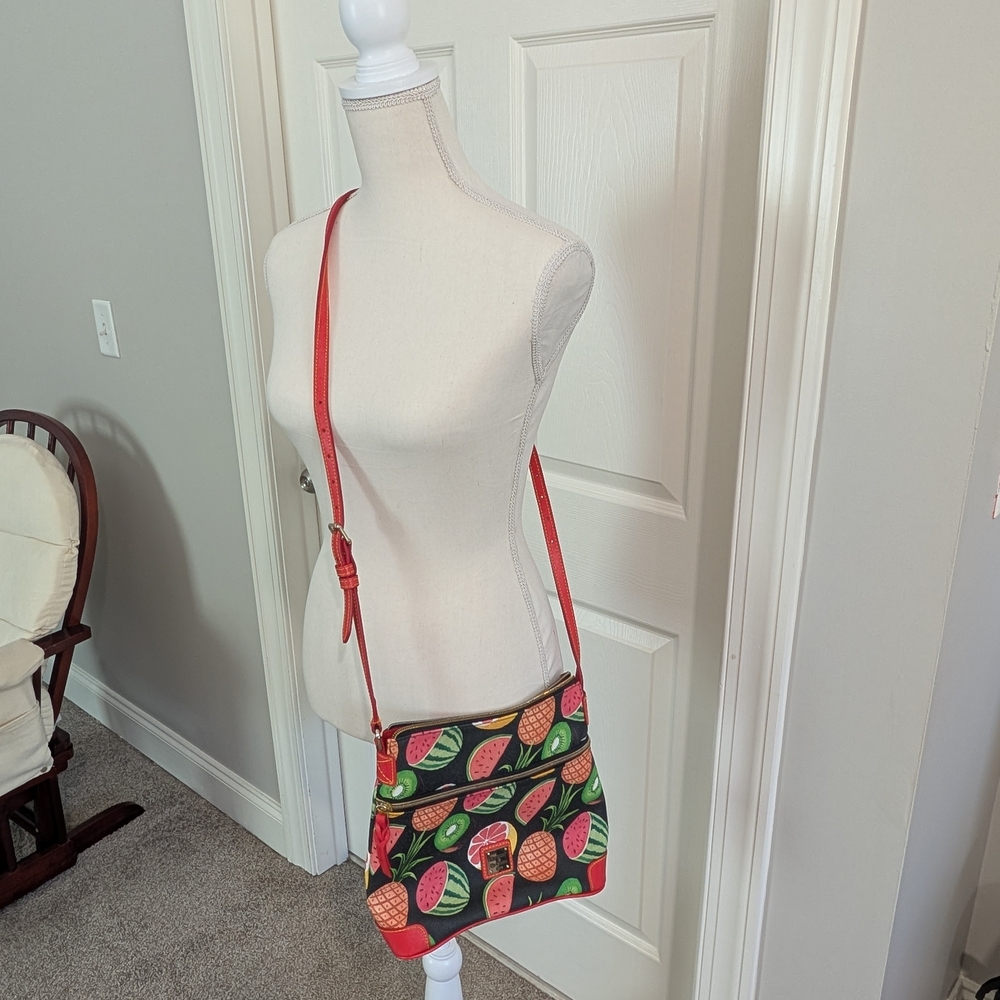 Dooney & Bourke Tropical Fruit Crossbody Bag - Black and Red - Picture 8 of 9